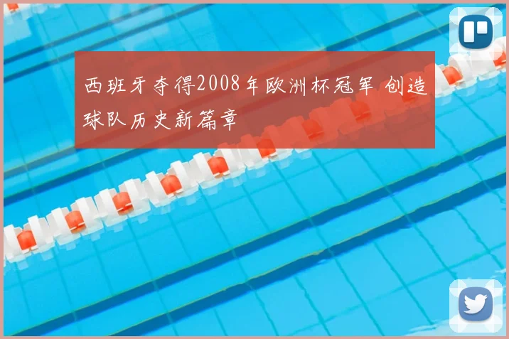 西班牙夺得2008年欧洲杯冠军 创造球队历史新篇章